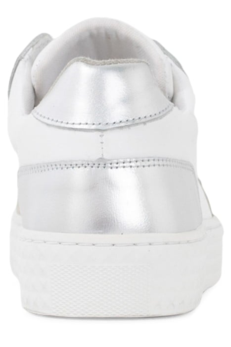 NICKEL, WHITE AND GREY LOW-TOP TRAINERS 3