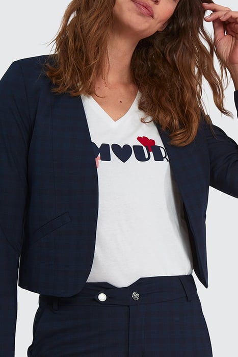 NAVY CHECK SUIT JACKET 6