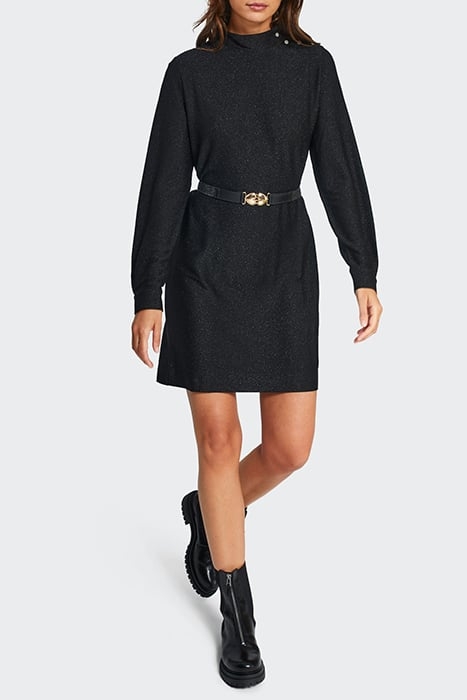 BLACK SHINY KNIT DRESS 1