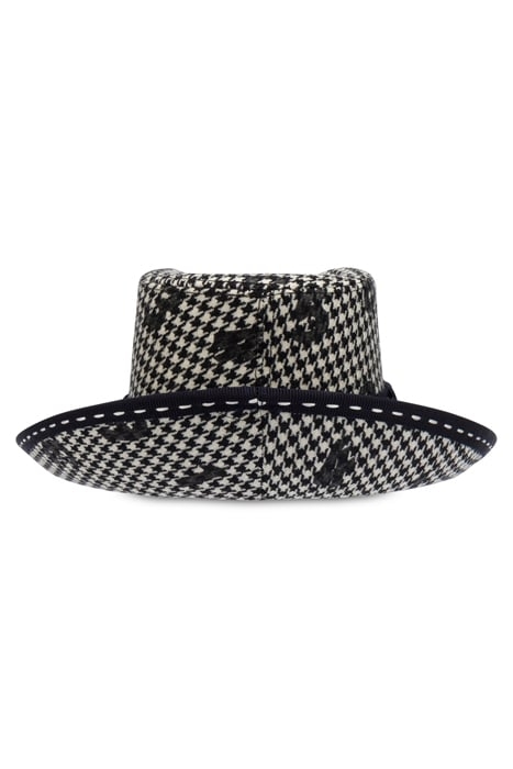 FLOCK NUMBERS HOUNDSTOOTH HAT WHITE 2