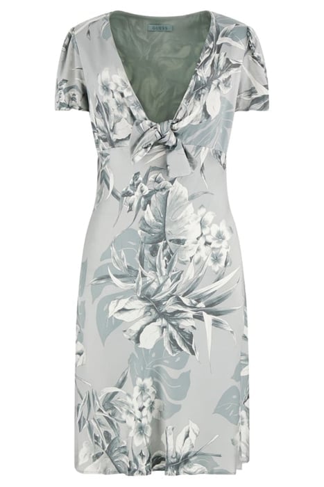 GUESS ECO SS LINDA BOWED SATIN DUSTY FERN JUNGLE PR 1