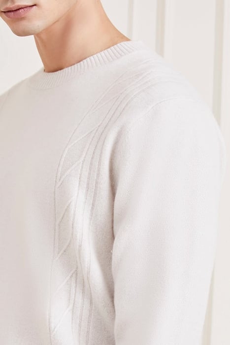 SIDE CABLES CASHM DREAMY SWEATER MOON 6