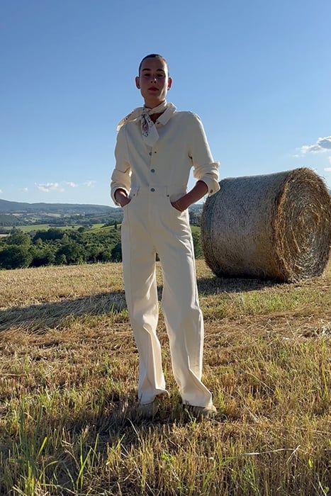 LAUREN DENIM JUMPSUIT S/S - NATURAL 1