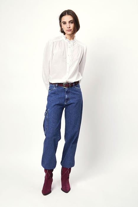 RHEA SCULPED LACE BLOUSE MILK WHITE 4