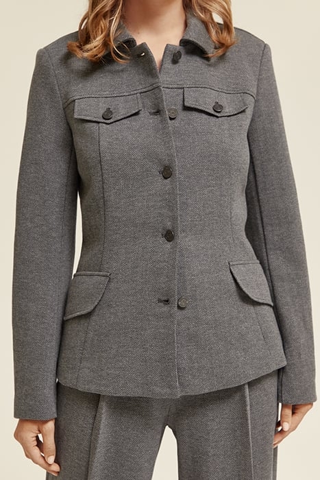 JERSEY TAILORED BLAZER CHARCOAL MELANGE 1