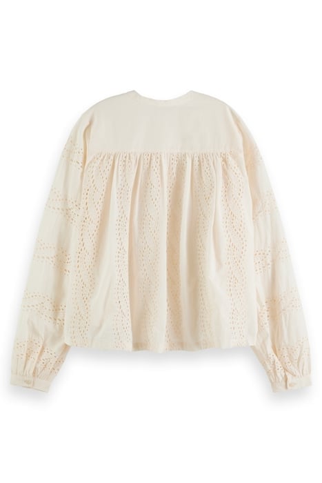 SHIRT WITH BROIDERIE ANGLAISE SOFT ICE 2