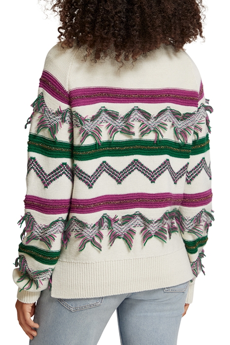 FRINGE JACQUARD PULLOVER SOFT ICE 2