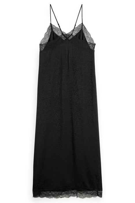 CAMI DRESS WITH LACE DETAIL EVENING BLACK 2