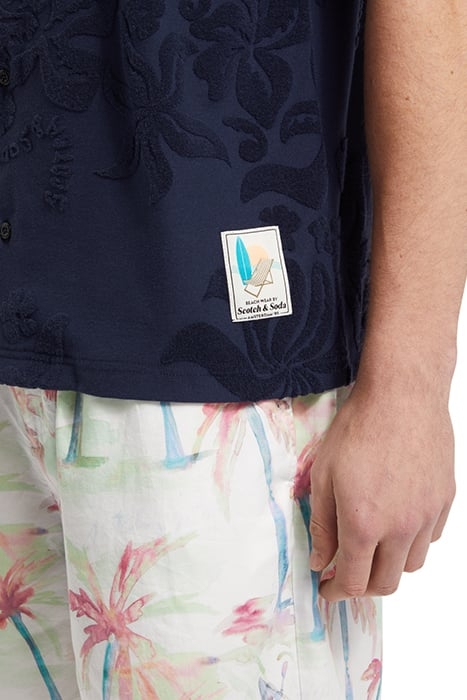 TERRY JACQUARD SHORT SLEEVE SH NAVY BLUE 6