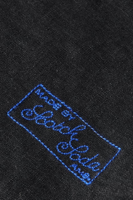 LINEN SHIRT WITH ROLL-UP BLACK 4