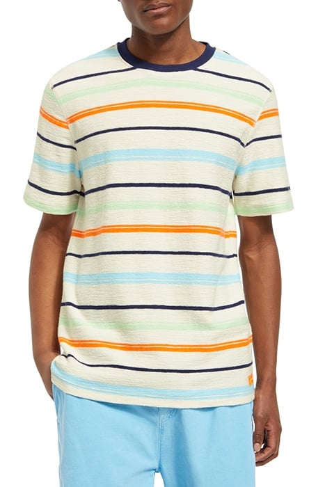 STRUCTURED STRIPED T-SHIRT MULTICOLOUR STRIPE 3