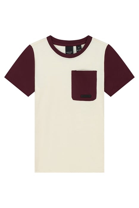 COLORBLOCK TSHIRT BURGUNDY 1
