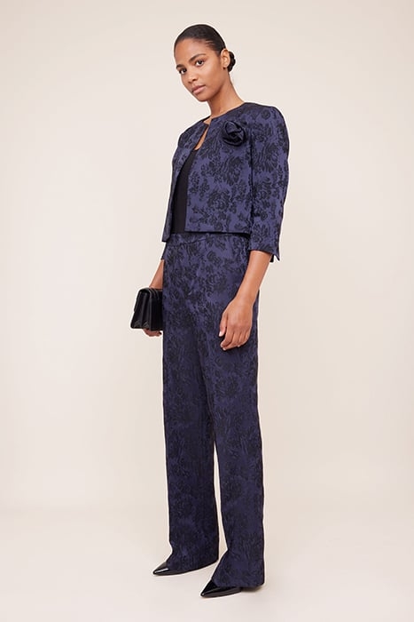 JACQUARD JACKET CROPPED DARK SAPPHIRE / BLACK 5