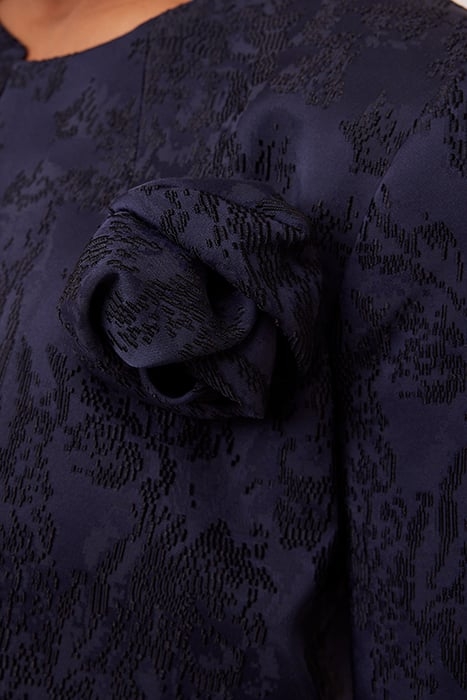 JACQUARD JACKET CROPPED DARK SAPPHIRE / BLACK 6