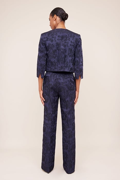 JACQUARD JACKET CROPPED DARK SAPPHIRE / BLACK 3