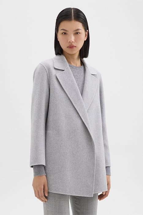 CLAIRENE JACKET IN DOUBLE-FACE WOOL-CASHMERE MELANGE GREY 3