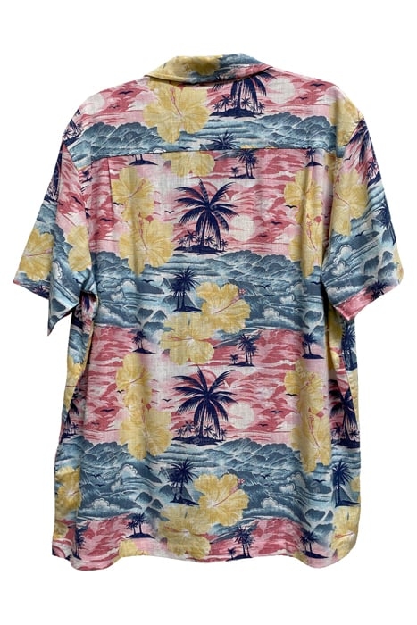 LINEN RINCON CAMP SHORT SLEEVE TRUE ROSE 2