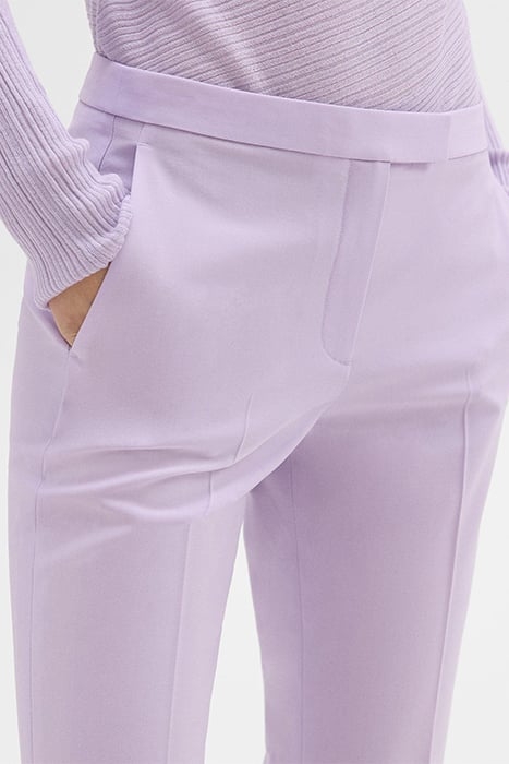 DEMITRIA LOW-RISE PANT IN GOOD WOOL LILAC SKY 2