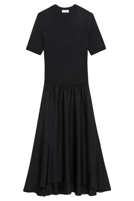 WOOL-VISCOSE COMBO DRESS BLACK/BLACK 2