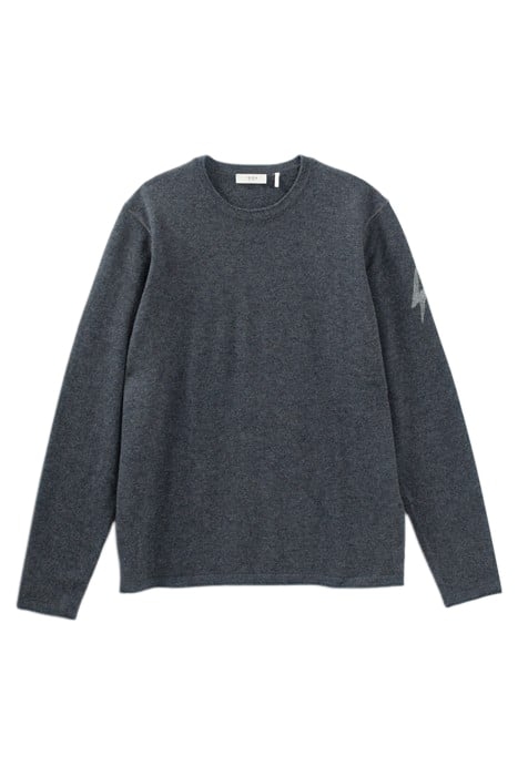 CHARCOAL KNIT SWEATER WITH SLOGAN ON BACK ANTHRACITE 4