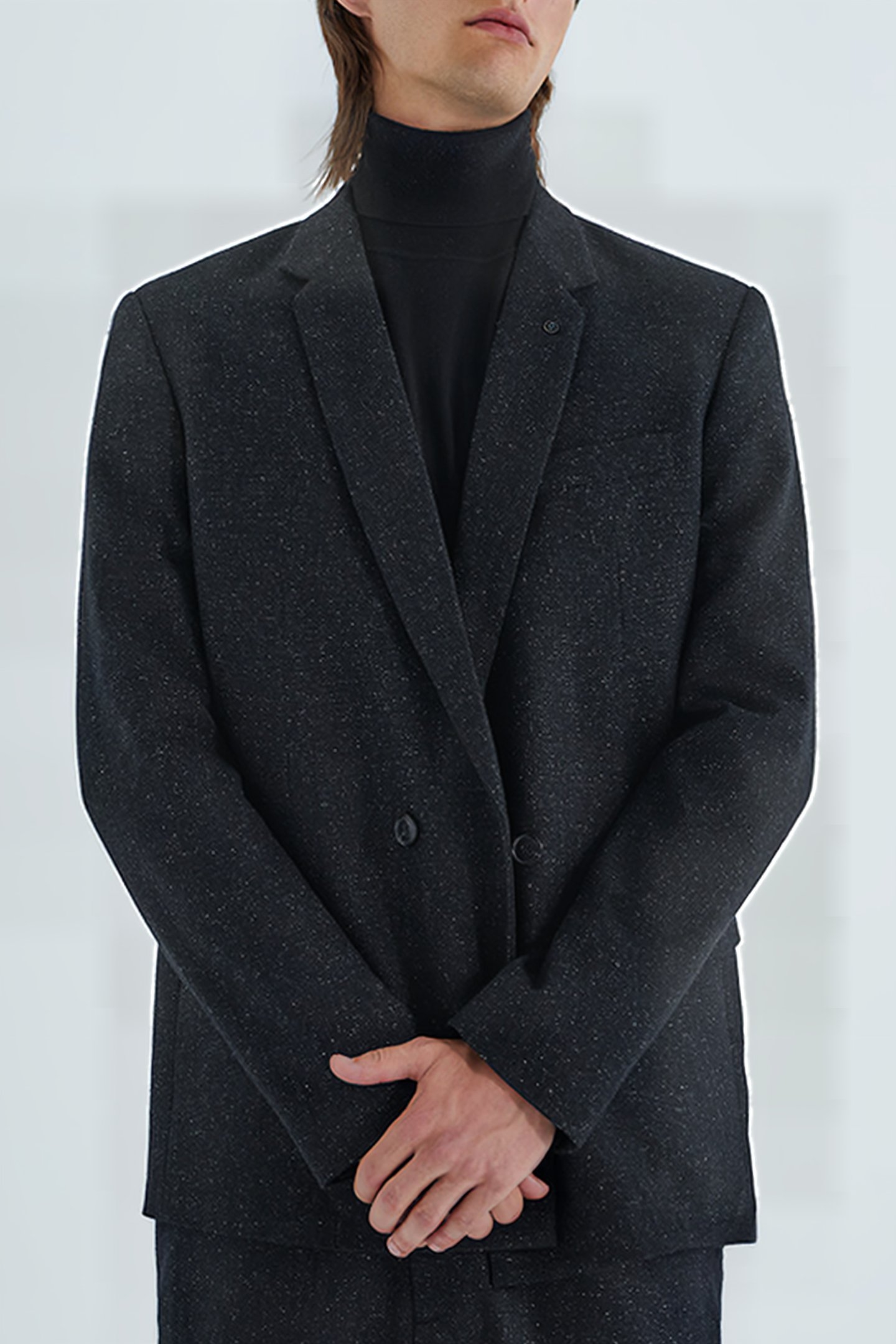 GREY PURE EDITION DOUBLE-BREASTED SUIT JACKET ANTHRACITE 6