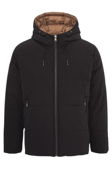 BLACK/BEIGE WATER REPELLENT REVERSIBLE JACKET BLACK 5