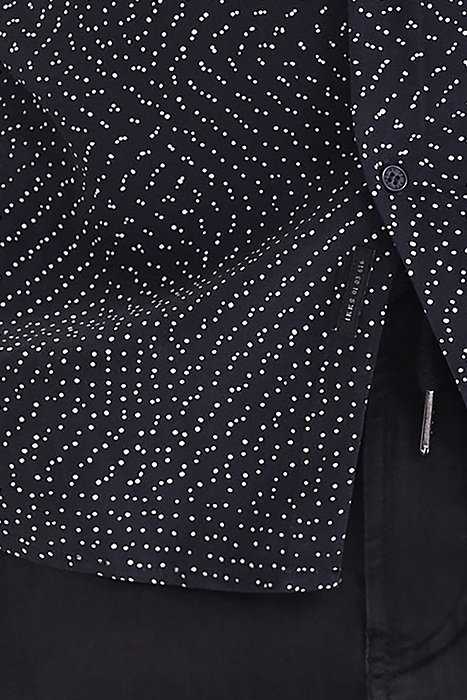 BLACK POLKA DOT LENZING™ ECOVERO™ SLIM SHIRT BLACK 7