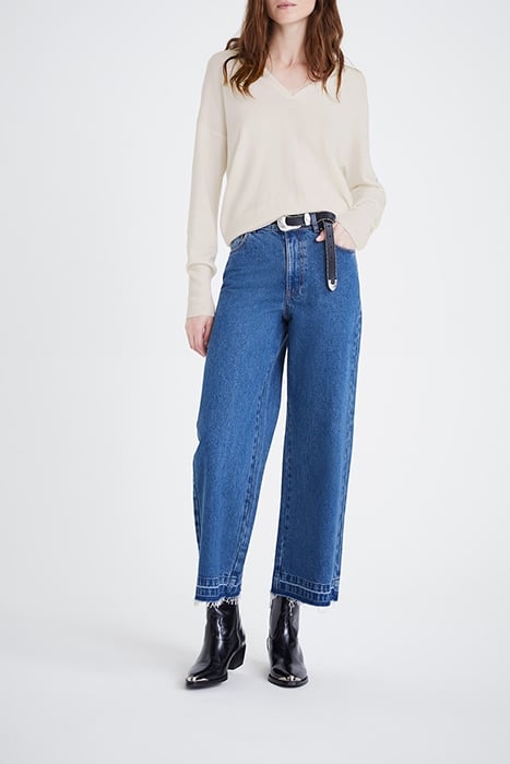 ECRU CHEVRON KNIT SWEATER OFF-WHITE 3