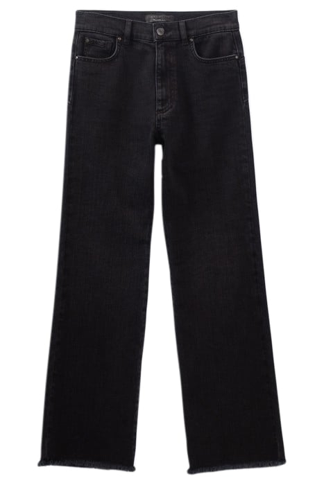 BLACK WATERLESS POWERSTRETCH 7/8 FLARED JEANS BLACK 1