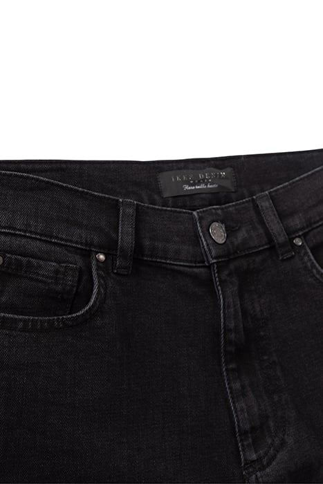 BLACK WATERLESS POWERSTRETCH 7/8 FLARED JEANS BLACK 3