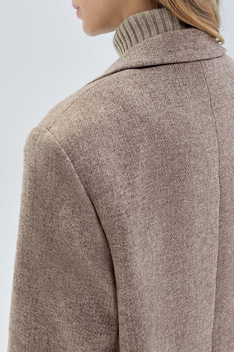BROWN MID-LENGTH COAT SESAME 4