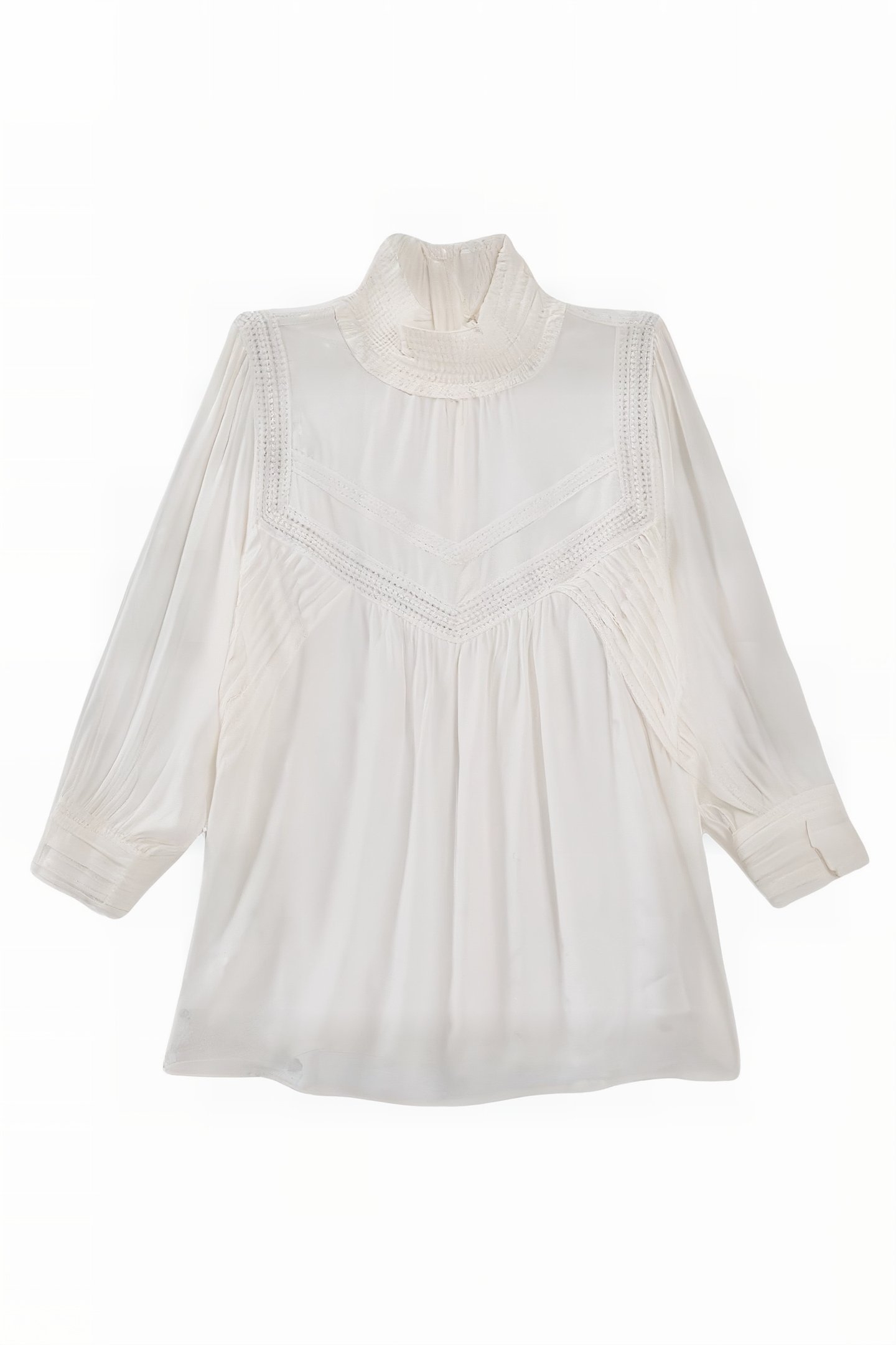 ECRU ROCK MOTIF JACQUARD BLOUSE OFF-WHITE 4
