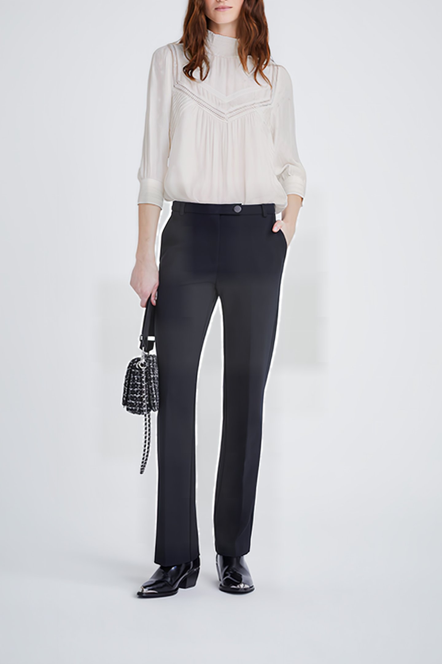 ECRU ROCK MOTIF JACQUARD BLOUSE OFF-WHITE 3