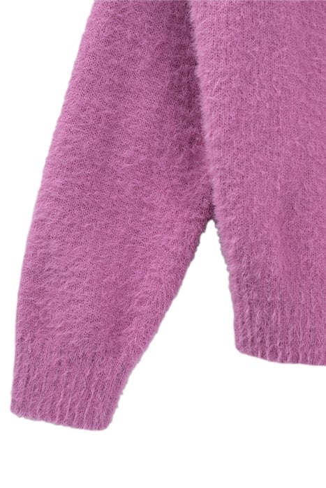 GIRLS’ DARK PINK KNIT SWEATER WITH EMBROIDERY PINK 5