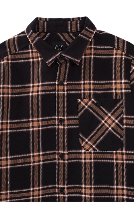 BOYS’ BLACK, CAMEL, ECRU CHECK SHIRT BLACK 3