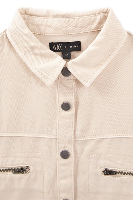 GIRLS ECRU LYOCELL® SHIRT WITH ZIPPED POCKETS SNOW WHITE 3