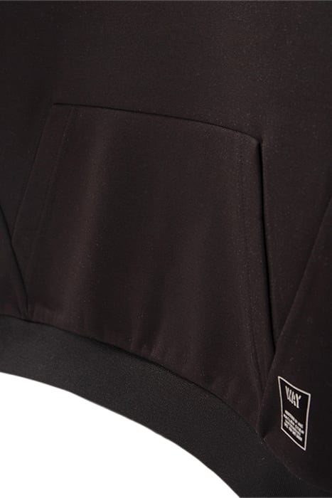 BOYS’ BLACK HOODIE WITH TEXTURE AND MARKING ON NECK BLACK 5