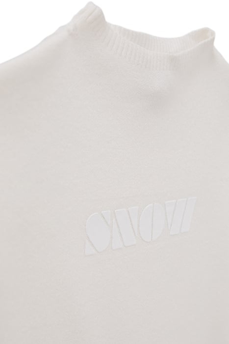 GIRLS’ ECRU KNIT ASYMMETRIC SWEATER SNOW WHITE 3