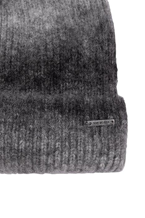 GIRLS’ GREY DEEP DYE-STYLE RIBBED KNIT BEANIE GREY 4