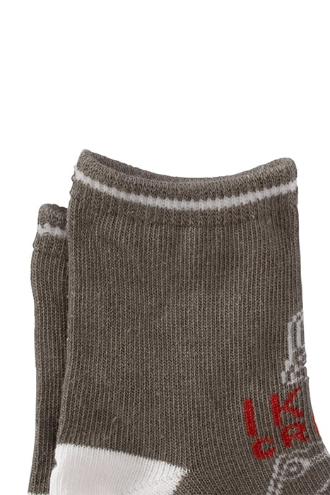 BABY BOYS' KHAKI/ECRU RIBBED SOCKS KHAKI 3