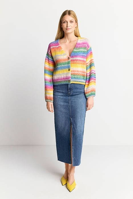 CARDIGAN SPACE DYE YARN CRUISE BLUE 2