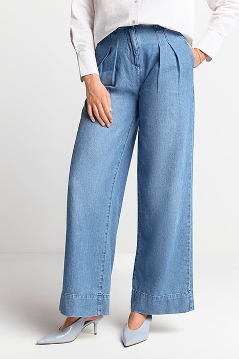 WIDE LEG DENIM PANTS ORCANIC + RECYCLED DENIM BLUE 1