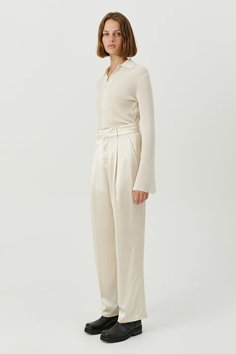 ULA EMBROIDED PANTS OFF WHITE 5