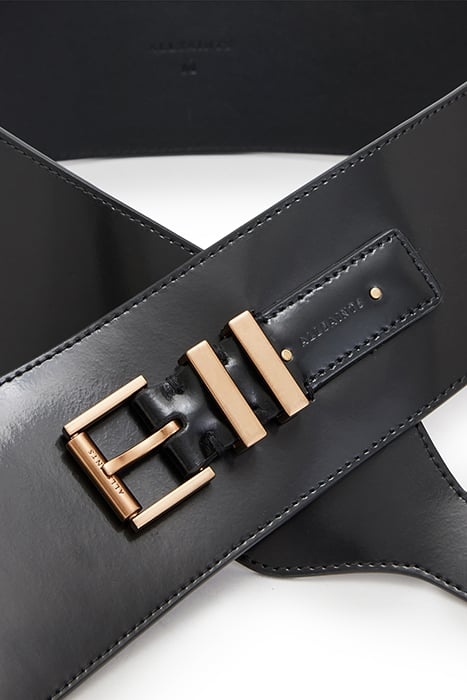 MARCELLA WIDE BELT BLACK/WARM BRASS 5