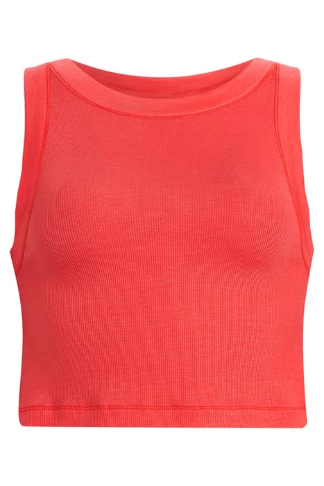 RINA CROPPED TANK POPPY PINK 4