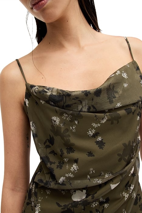 ULLA KORA DRESS KHAKI GREEN 6