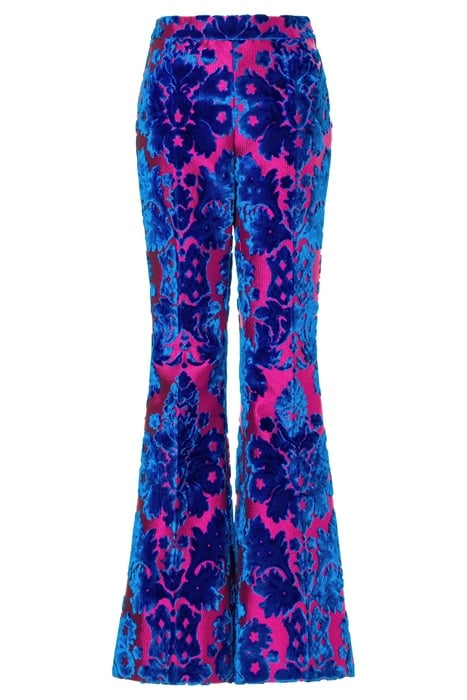 TROUSERS WITH VELVET JACQUARD BLUE 3
