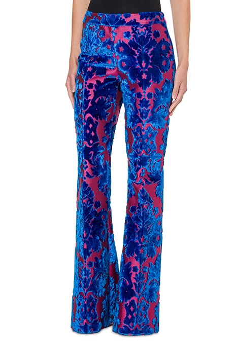 TROUSERS WITH VELVET JACQUARD BLUE 1