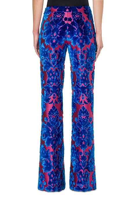 TROUSERS WITH VELVET JACQUARD BLUE 2