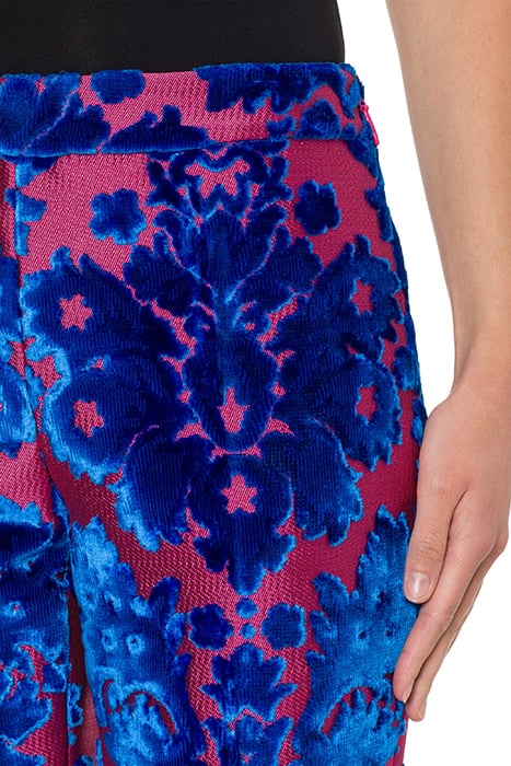 TROUSERS WITH VELVET JACQUARD BLUE 4